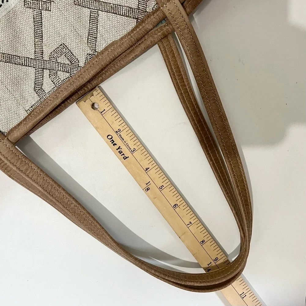 Southwestern Print Canvas Leather Diaper Bag Baby Bag